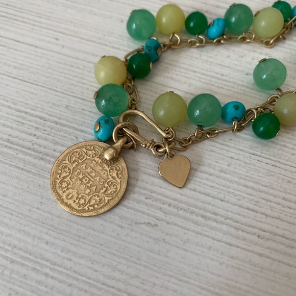 Stella & Dot Jade and Turquoise necklace - Picture 5 of 5